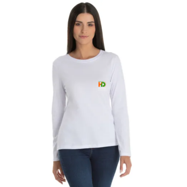 Camiseta Manga Longa de Algodão Premium Personalizada