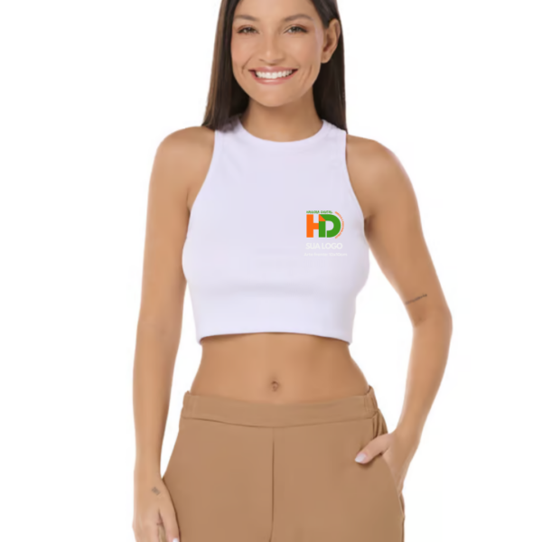 Cropped Ribana Canelado Feminino Personalizado
