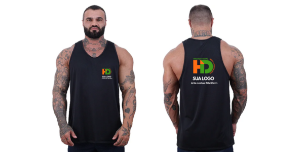 Regata Cavada Dry Fit 100% Poliéster Rajado Furadinho Personalizada